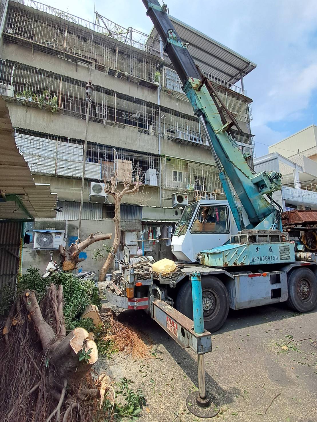 災害預防，危樹移除，吊車窄巷作業